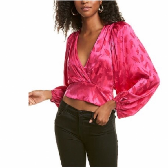 Ronny Kobo Pink Eugina Silk Blend Blouse Small NWOT - Picture 2 of 8